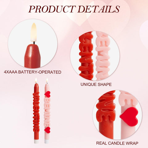DN DECONATION flameless pink Be Mine candle for intimate mood lighting