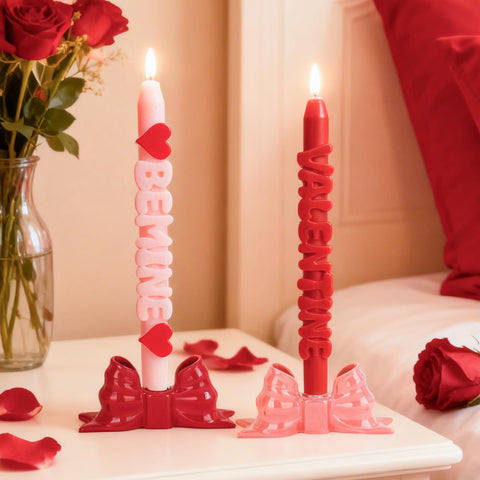 DN DECONATION flameless red Valentine candle adds romantic centerpiece ambience