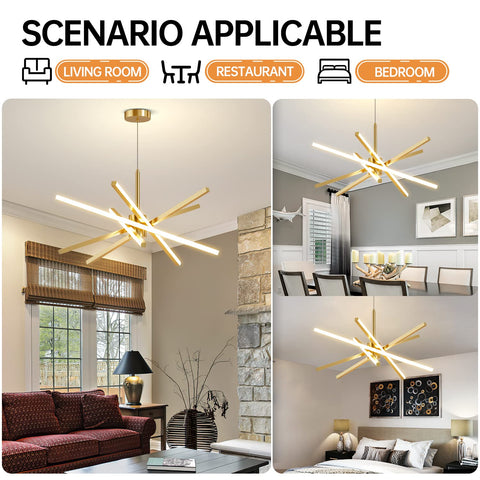 Dniwmdd kitchen island chandelier wide view with broad illumination