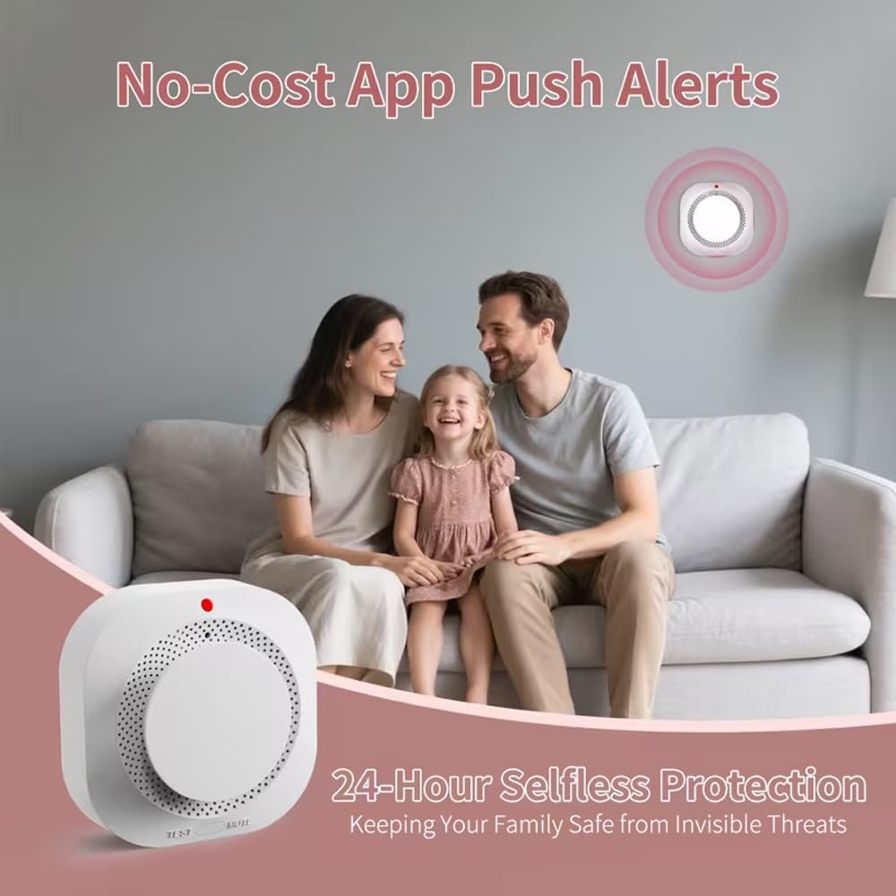 DnnrSwion battery-powered alarm close-up highlights long-life 3000 mAh battery