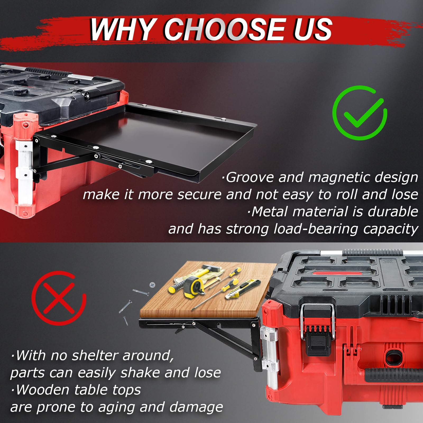 DNShorix no drilling installation mounts to Packout rails with no holes