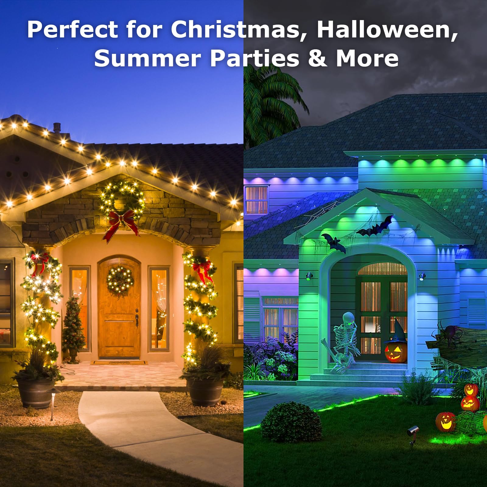 DNShorix weather-ready track enabling year-round outdoor lighting.