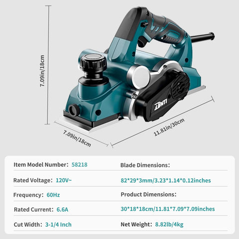 DNTI planer blade area showcases precision shaving for tight chamfers.