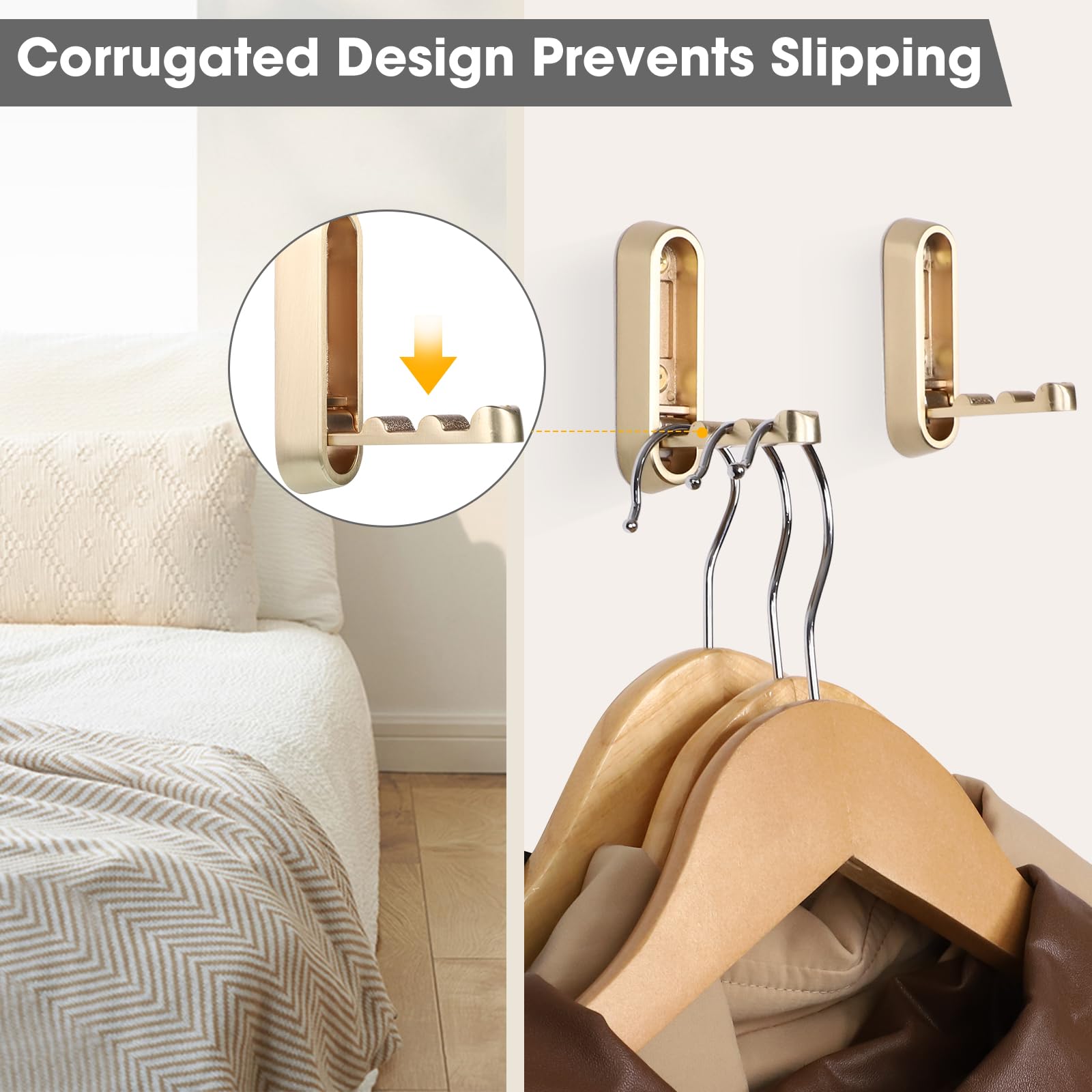 Dntorx hooks in bathroom and kitchen corners for versatile use