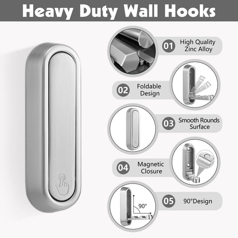 Dntorx folding coat hooks folded design blends with modern interiors