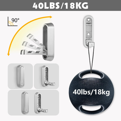 Dntorx folding coat hooks support up to 40 lbs per hook
