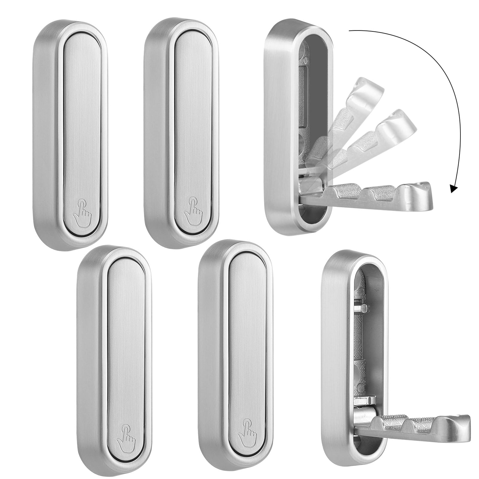 Dntorx folding coat hooks wall-mounted for compact storage and versatile hanging