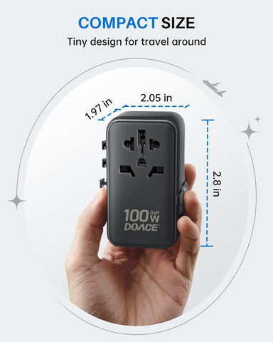 CE FCC RoHS certified travel adapter