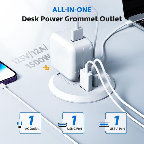 DOACE USB-C port delivers 20W fast charging for phones and tablets.