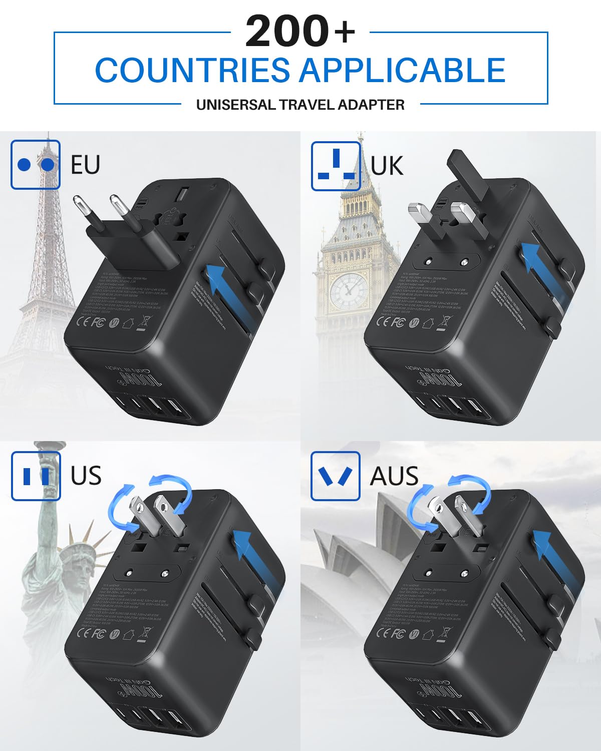 Retractable USB-C cable extended to improve flexibility and reach
