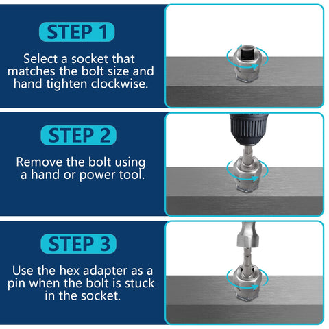 Doaho 3/8 square driver and hex adapter enable tool compatibility