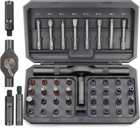 Doaho 42-in-1 magnetic screwdriver set with detachable ratchet handle for electronics repair