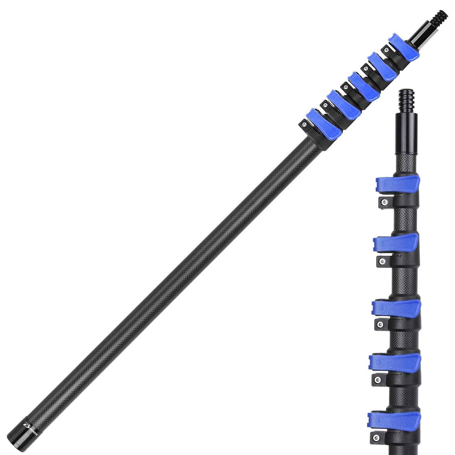 DOBEN carbon fiber extension pole fully extended for high reach tasks