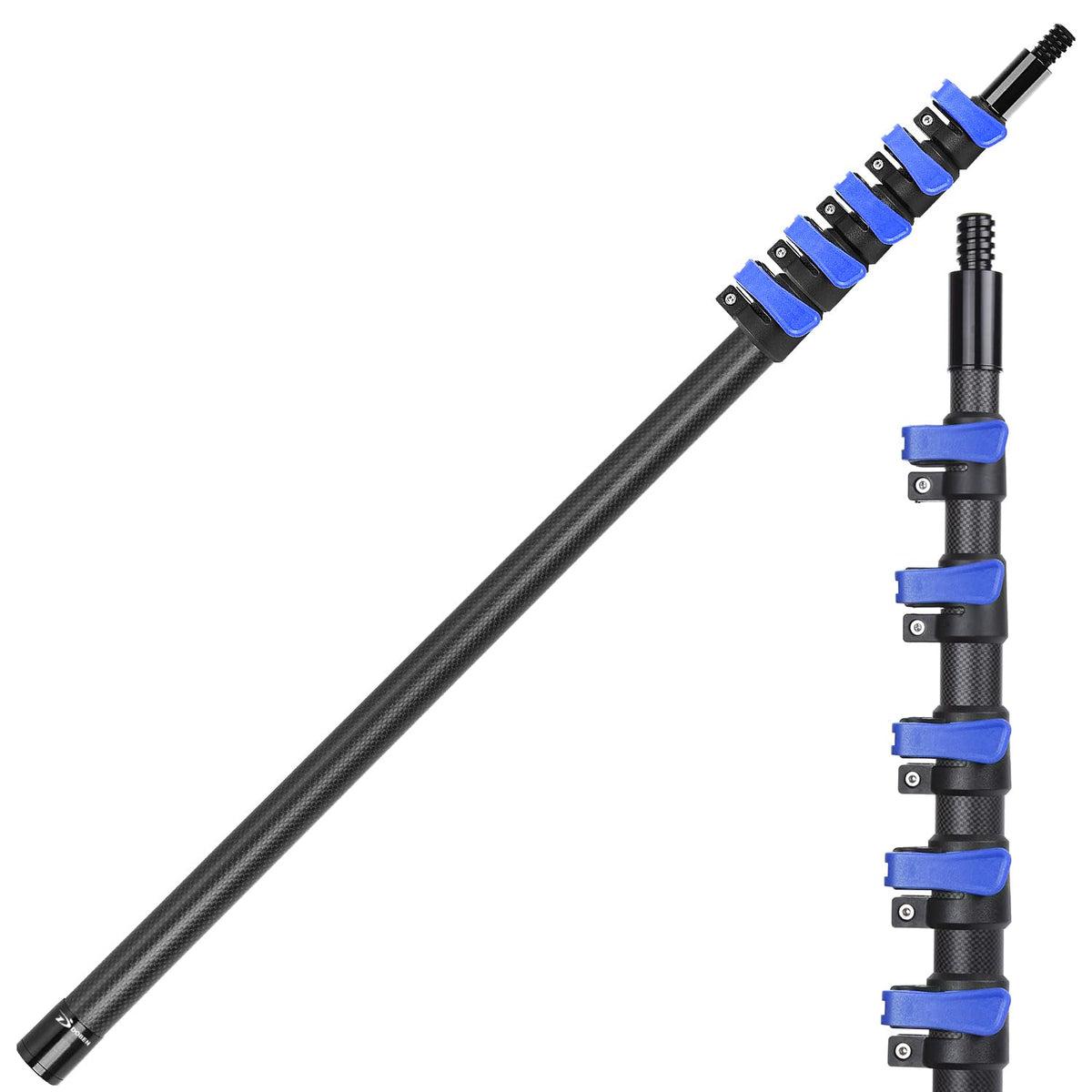 DOBEN carbon fiber extension pole fully extended for high reach tasks