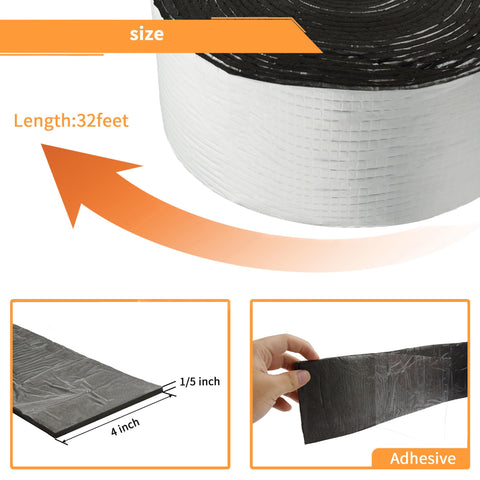 DOBTIM foil tape close-up demonstrates self-adhesive installation for easy DIY insulation.