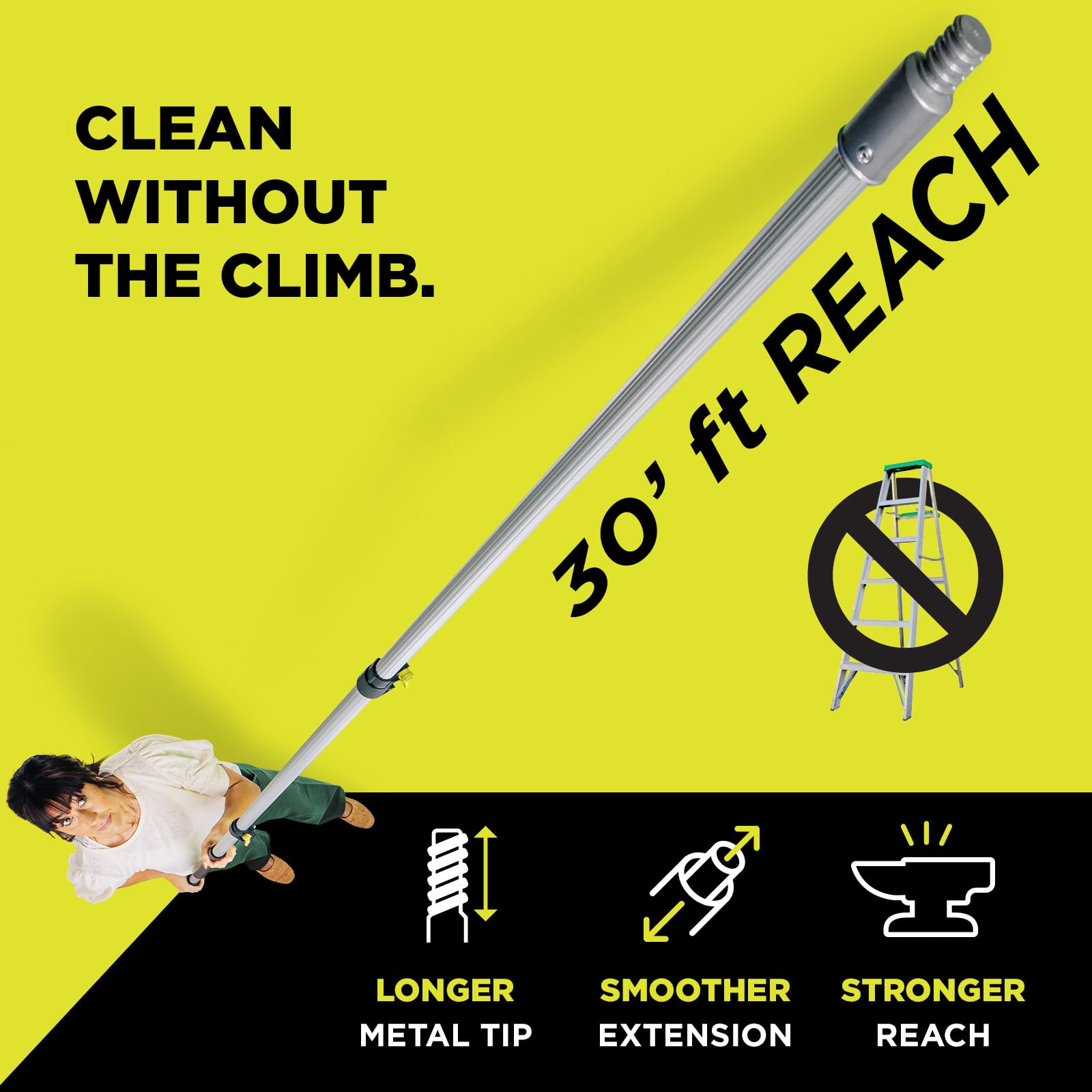 DOCA pole stored compactly in a closet or on a wall