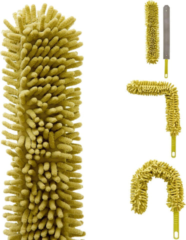 DOCAZOO ceiling-fan-duster adapts to curved surfaces for thorough dusting.