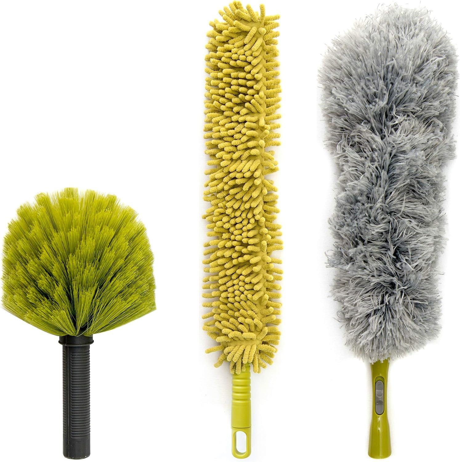 DOCAZOO telescoping pole attachment extends reach for hard-to-reach surfaces.