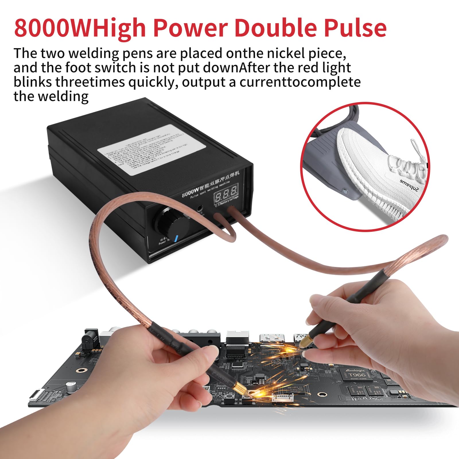 Nickel-strip welding with Docreate unit for battery packs and metal sheets