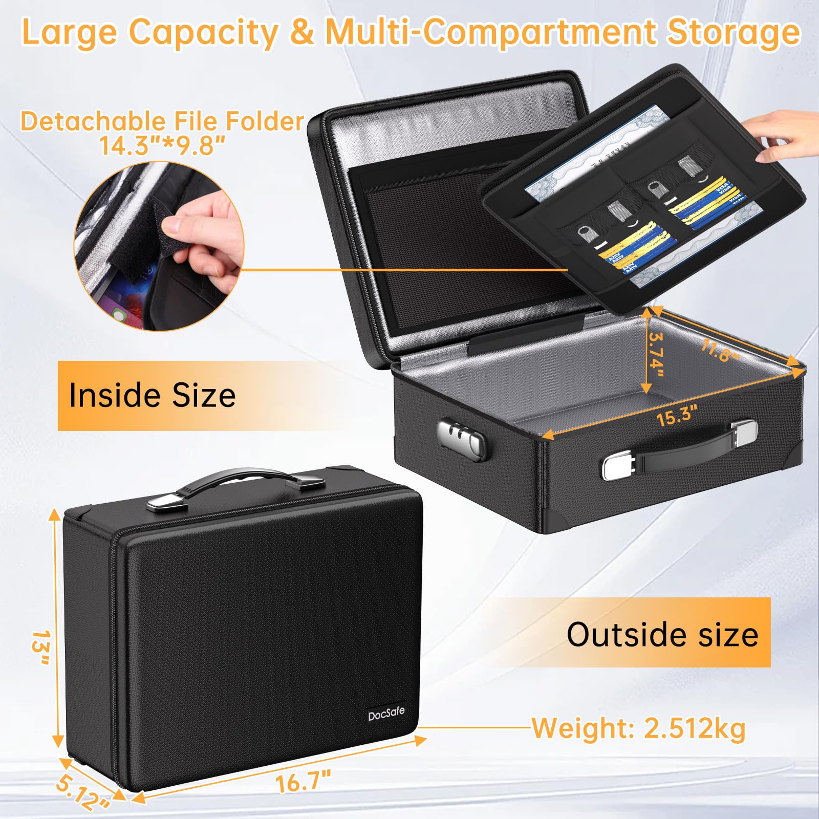 DocSafe 6400F removable pocket file folder for neat organization