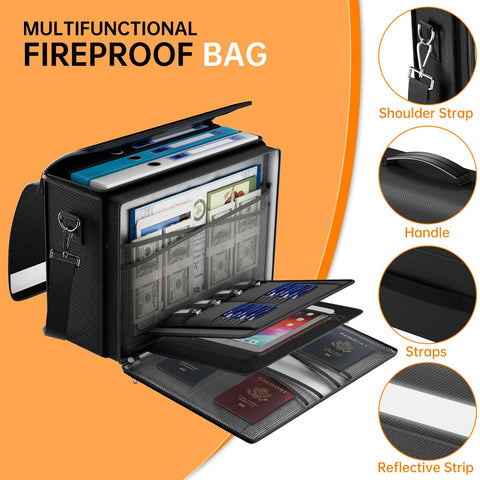 DocSafe fireproof bag open main compartment for quick organization