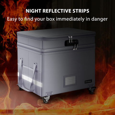 DocSafe large-capacity pockets fit documents, cards, and USBs.