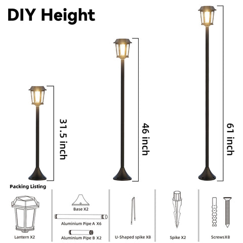 Easy installation with ground spike or permanent base.