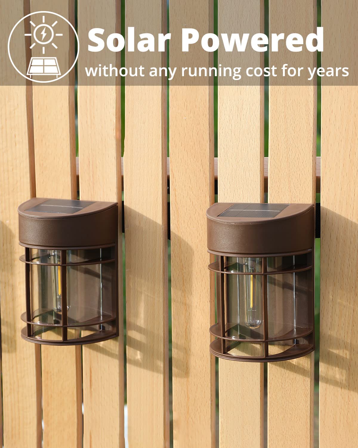DOESLAG fence post light with dusk-to-dawn feature brightens fences automatically.
