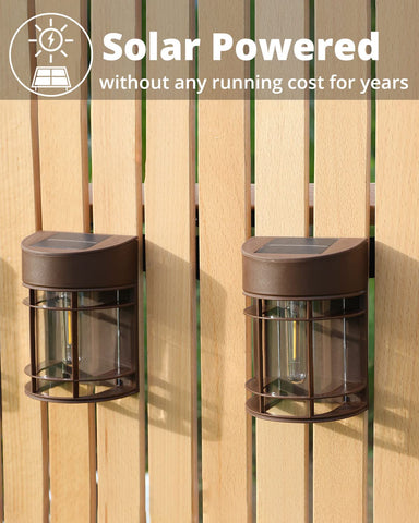 DOESLAG fence post light with dusk-to-dawn feature brightens fences automatically.