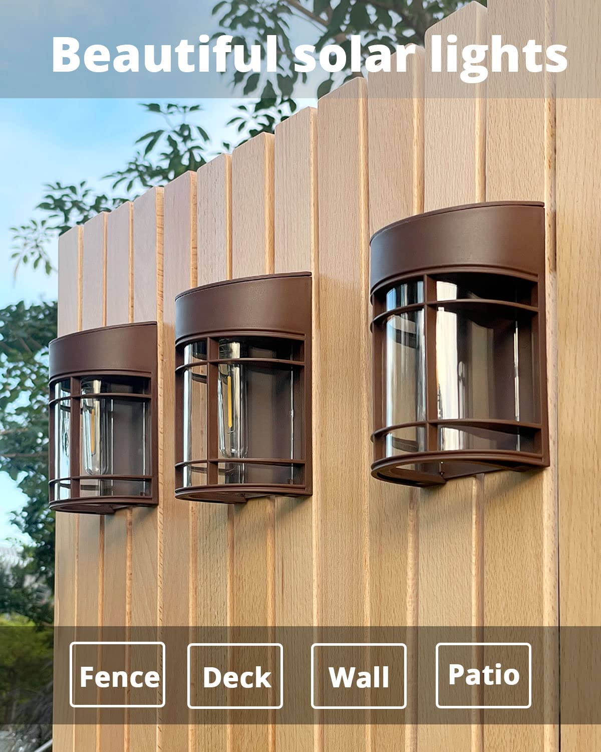 DOESLAG IP44 weatherproof brown outdoor light withstands rain and snow.