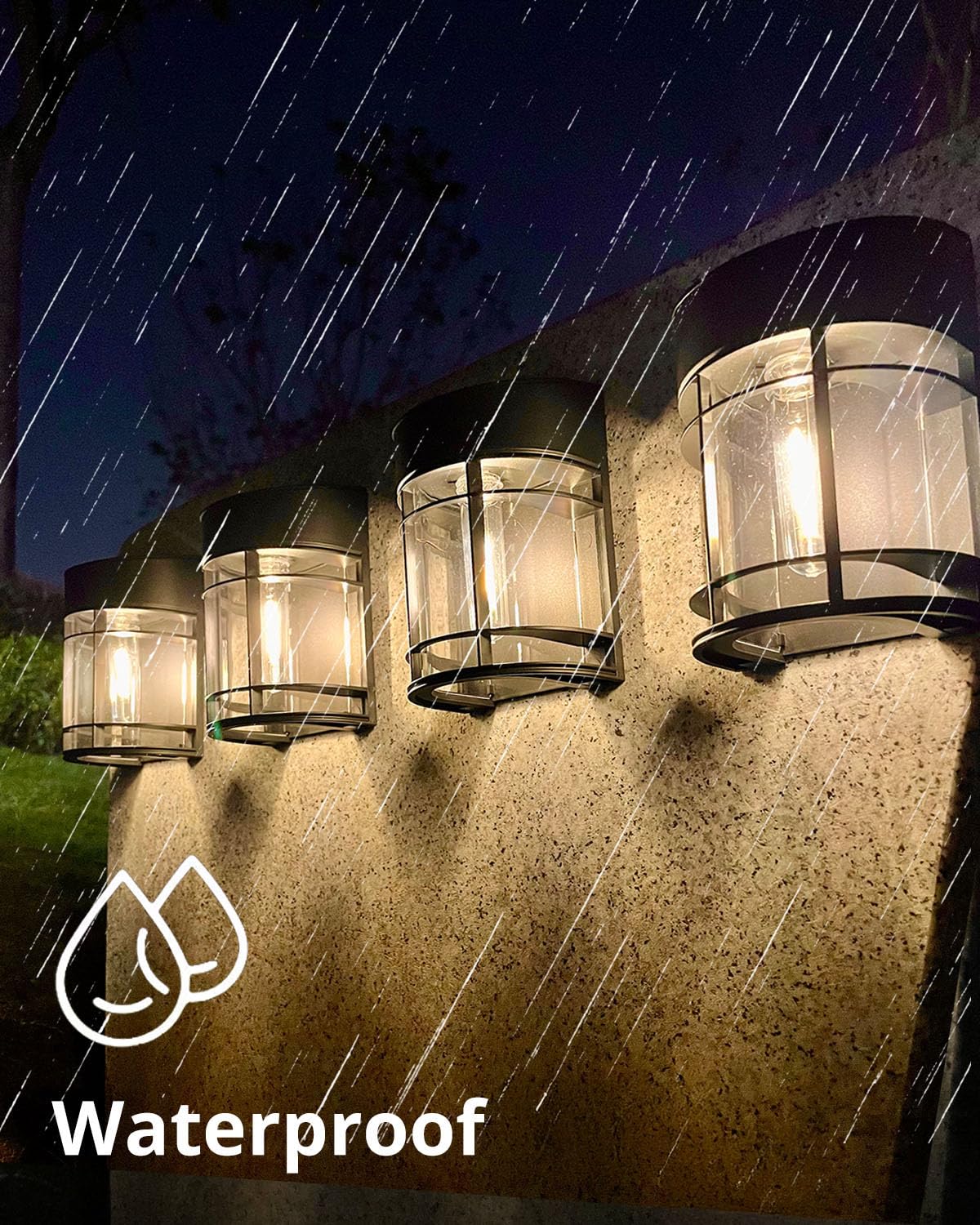 Doeslag all-weather outdoor light offers versatile fence post illumination.