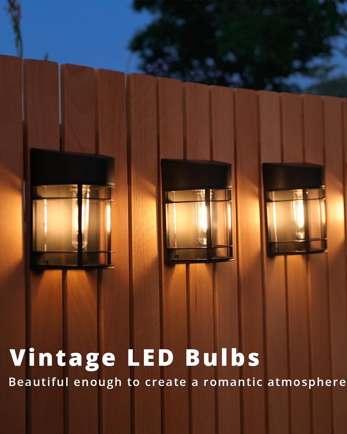 DOESLAG outdoor solar fence light wall mount highlights perimeter without wiring