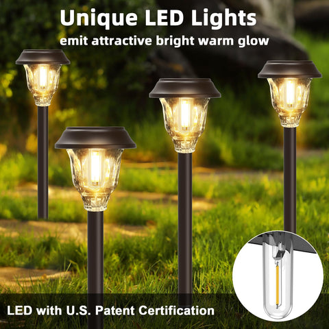 DOESLAG automatic-on-off solar lights showing dusk-to-dawn efficiency.