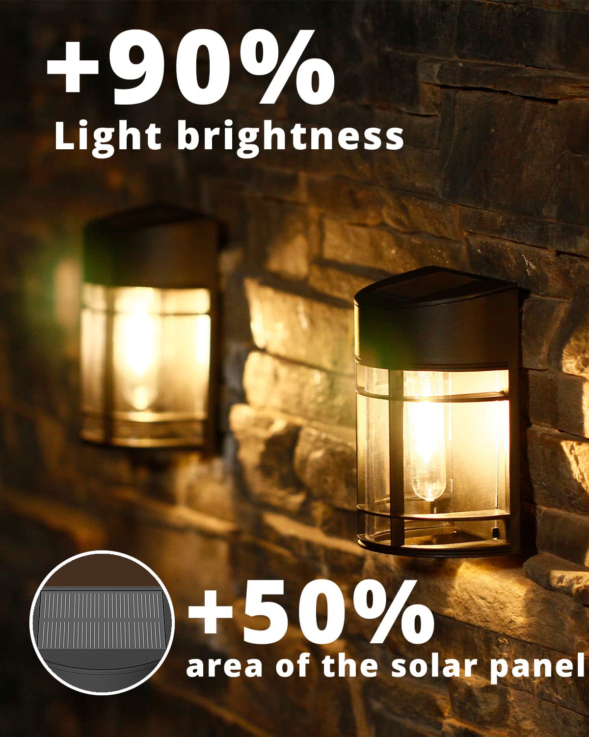 DOESLAG waterproof solar light for deck or garden enhances night visibility
