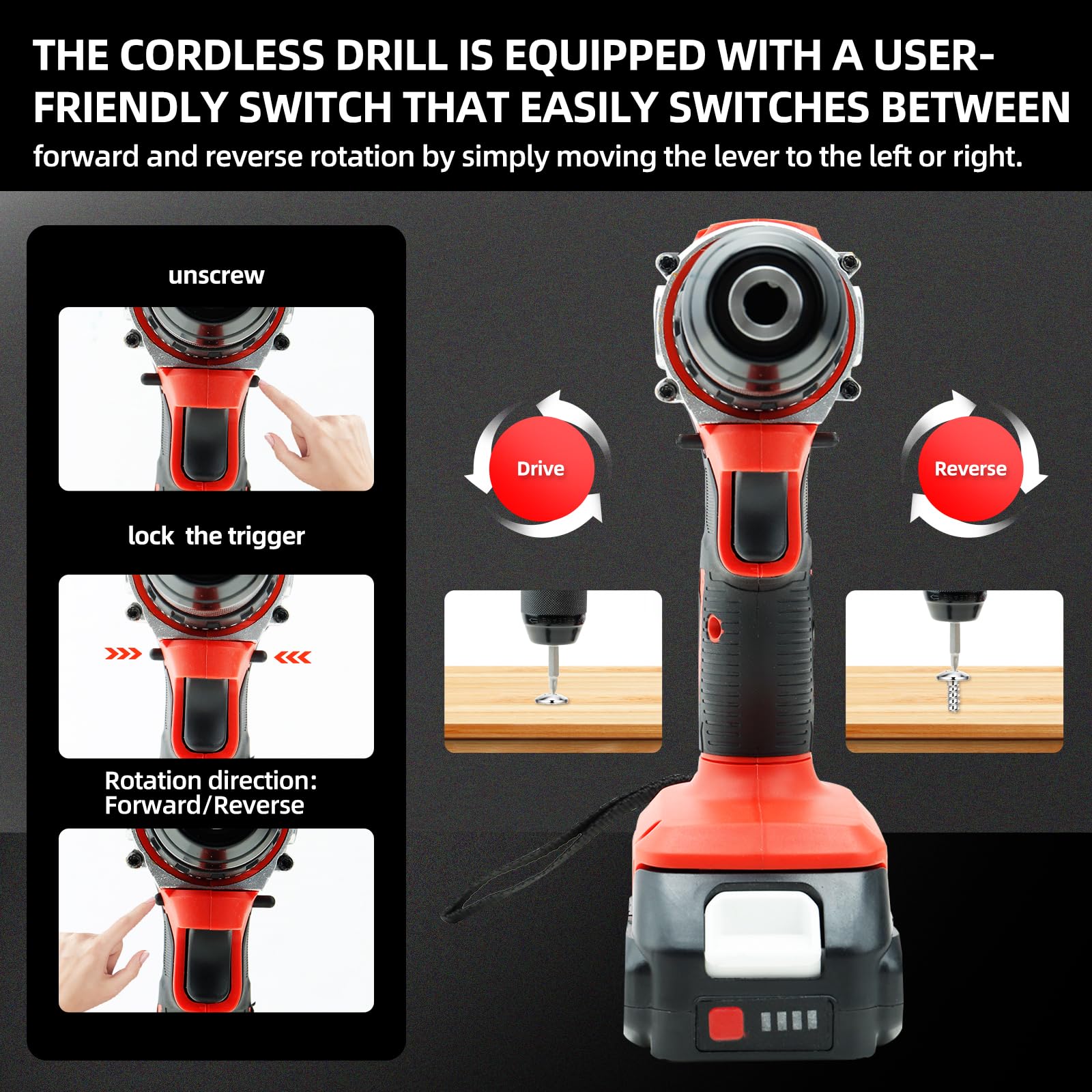 Dogtooth 21V Max cordless drill tool bag keeps bits organized.