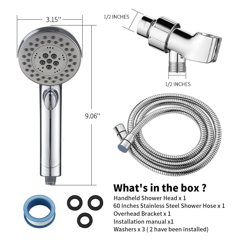 DOILIESE 60 inch stainless steel hose with brass connections