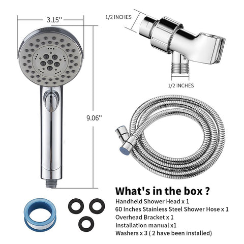 DOILIESE 60 inch stainless steel hose with brass connections