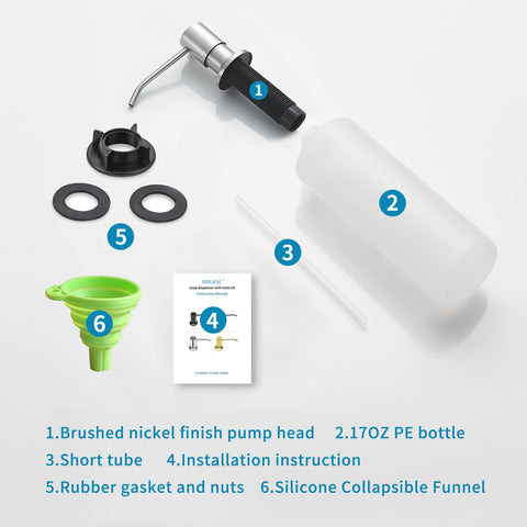 DOILIESE durable PE inner bottle supports long-lasting use and easy refills.