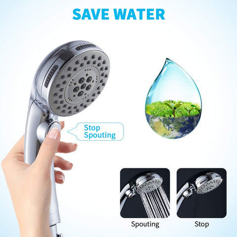 DOILIESE pause switch helps conserve water with a simple press