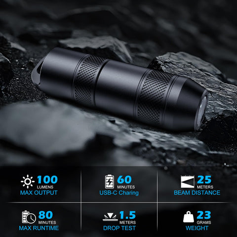 DOKNAAM Mini X1 magnetic base provides stable illumination on metal surfaces.