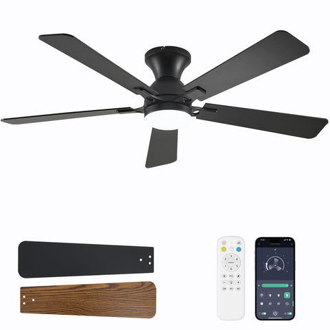 Dolavast 52-inch ceiling fan with remote control for easy ambient lighting and cooling.