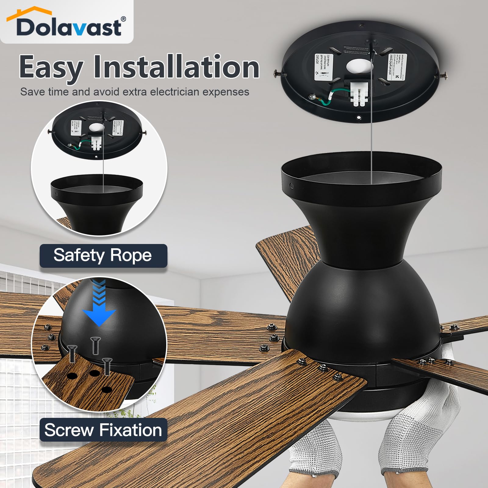 Dolavast quiet DC motor for serene bedroom use