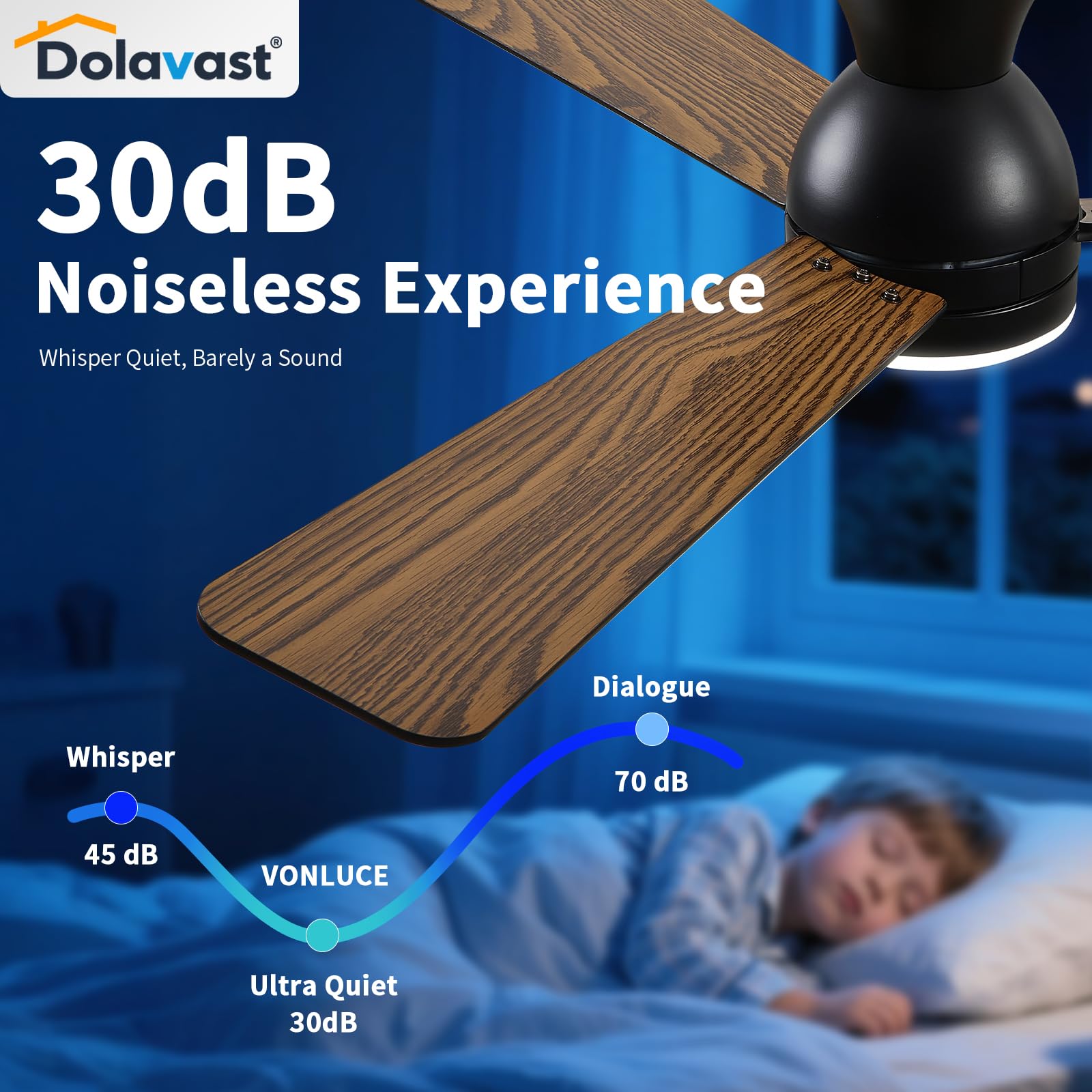 Dolavast flush-mount design for a sleek low-profile ceiling accent.