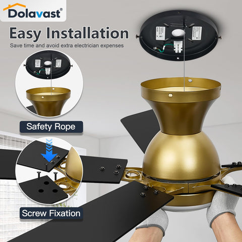 Dolavast quiet DC motor ceiling fan delivers calm cooling