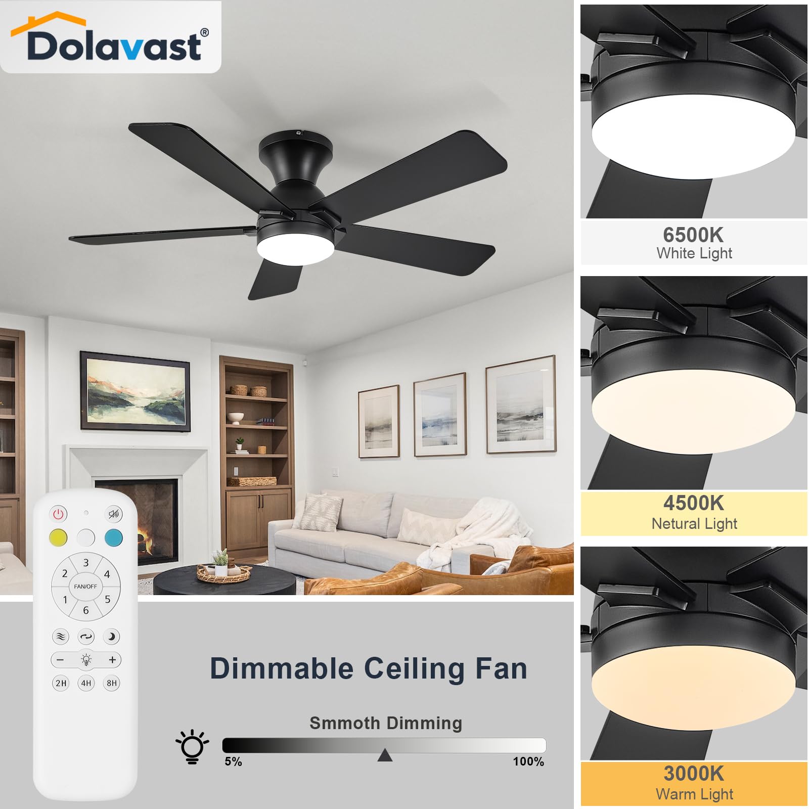 Dolavast remote and app control for easy adjustments