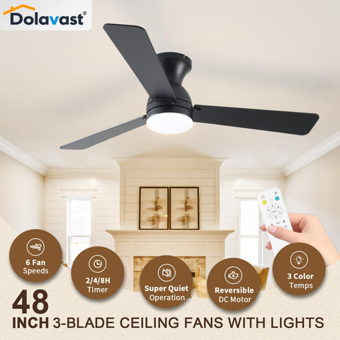 Dolavast remote control for easy speed and light adjustment from anywhere.