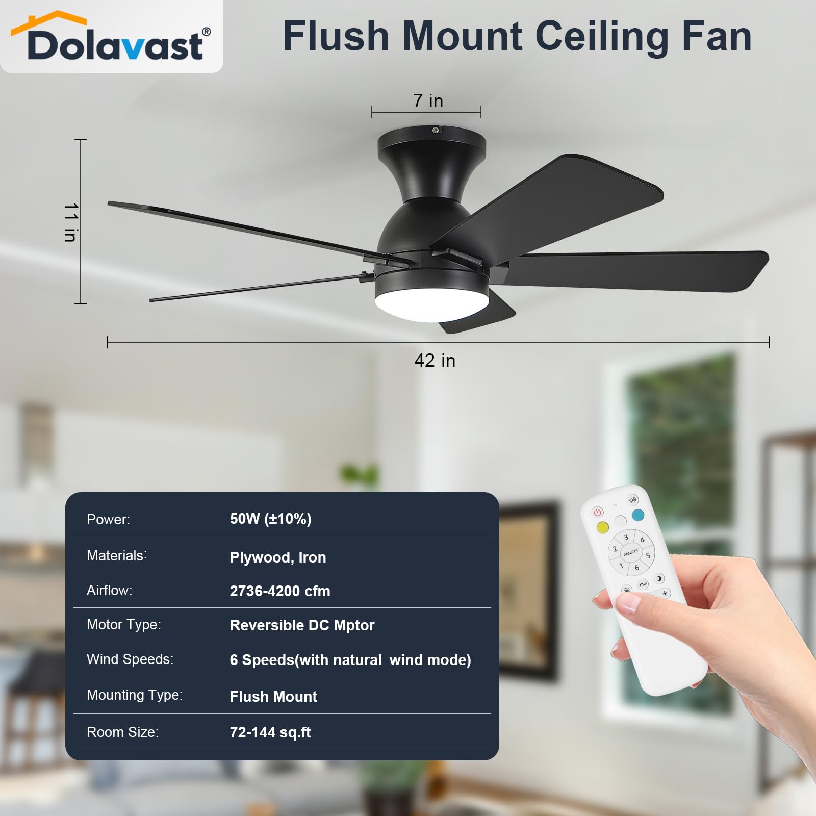 Dolavast reversible blades black and walnut for versatile decor