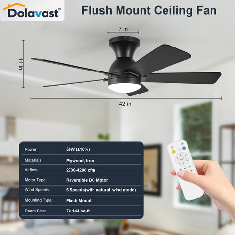 Dolavast reversible blades black and walnut for versatile decor