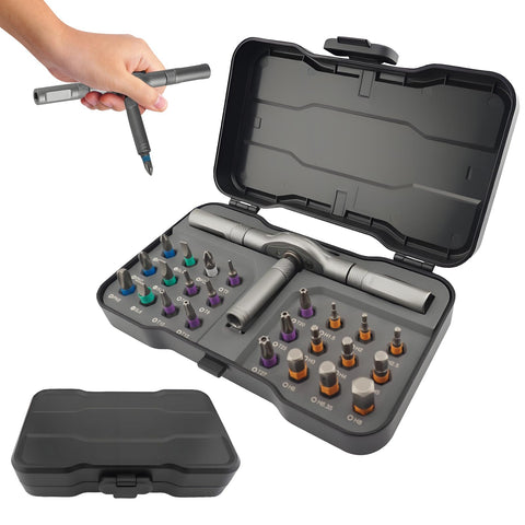 Dolcety 24 in 1 magnetic ratchet screwdriver set in case for versatile DIY projects