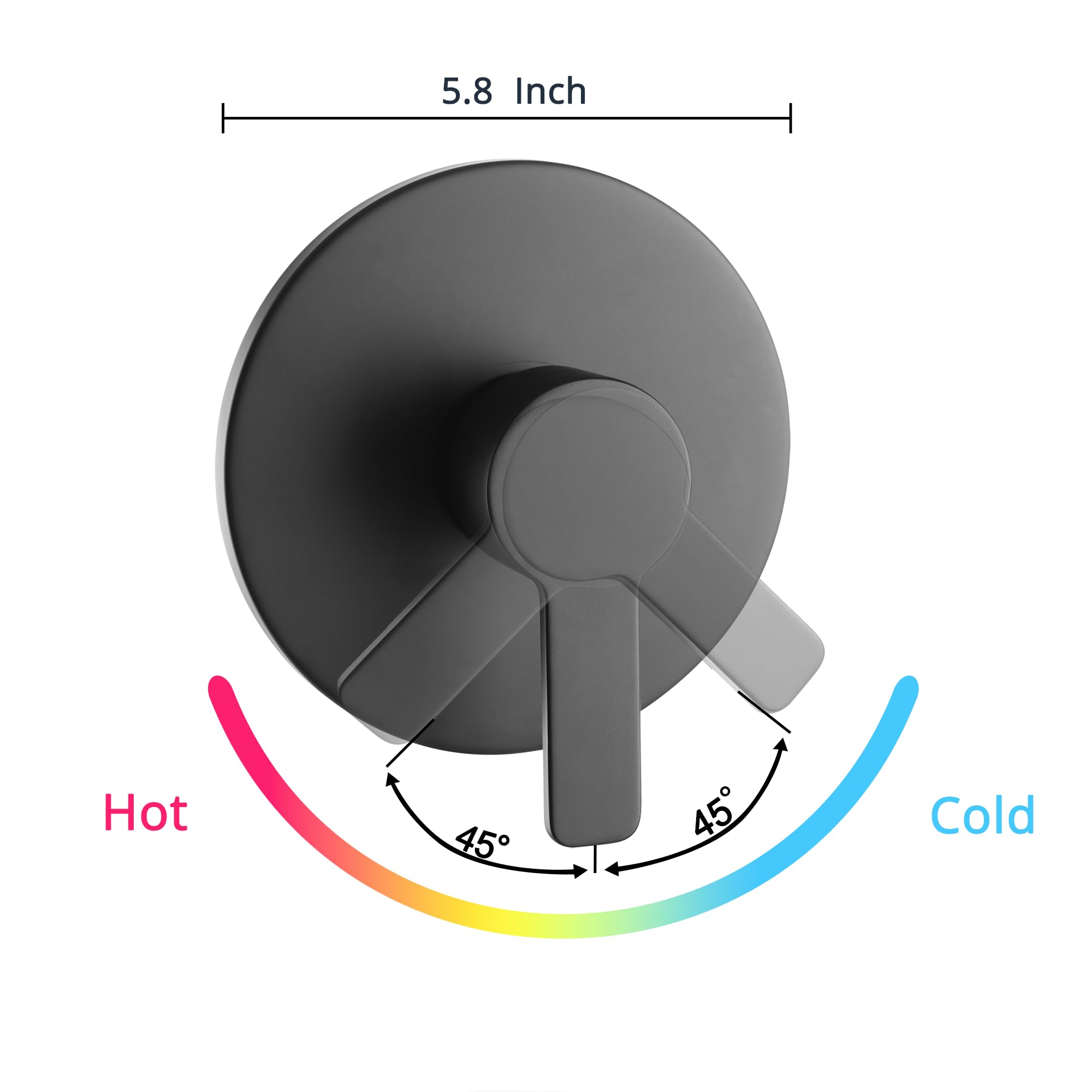 DOLGABA brass valve body in matte black for durability.